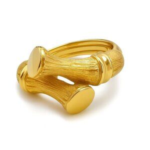 Vintage Avon Bamboo Ring Gold Tone Size 6.5